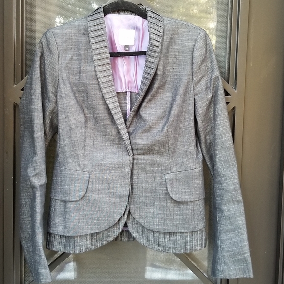 Philippe DUBUC Women's Designer Structured Statement Tiered Jacket - Picture 6 of 16